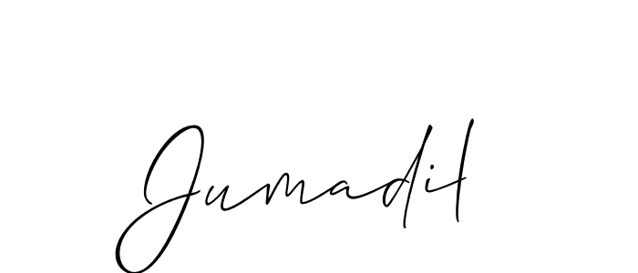 Once you've used our free online signature maker to create your best signature Allison_Script style, it's time to enjoy all of the benefits that Jumadil name signing documents. Jumadil signature style 2 images and pictures png