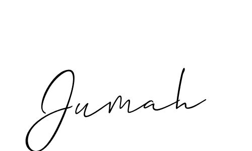 Also we have Jumah name is the best signature style. Create professional handwritten signature collection using Allison_Script autograph style. Jumah signature style 2 images and pictures png