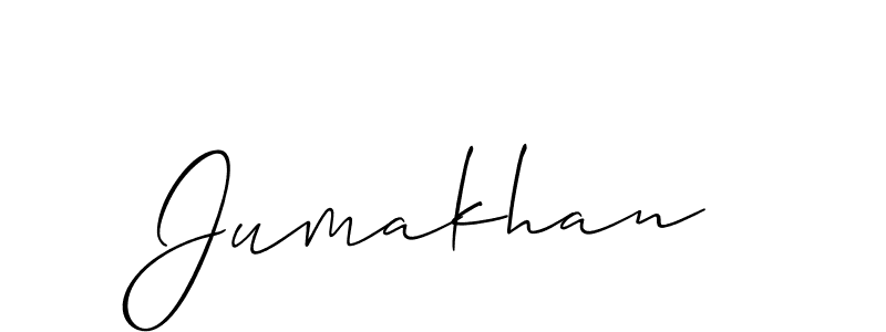 Make a beautiful signature design for name Jumakhan. With this signature (Allison_Script) style, you can create a handwritten signature for free. Jumakhan signature style 2 images and pictures png