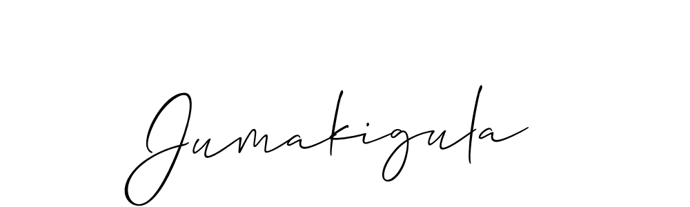 Make a beautiful signature design for name Jumakigula. With this signature (Allison_Script) style, you can create a handwritten signature for free. Jumakigula signature style 2 images and pictures png