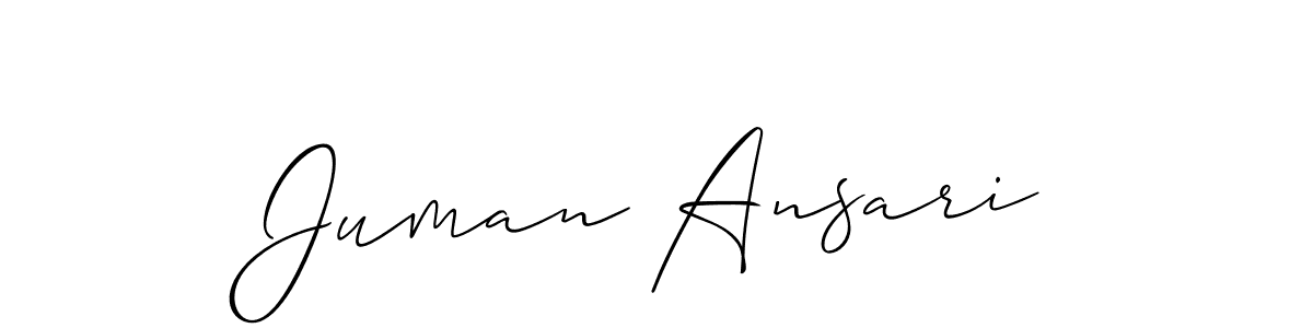 if you are searching for the best signature style for your name Juman Ansari. so please give up your signature search. here we have designed multiple signature styles  using Allison_Script. Juman Ansari signature style 2 images and pictures png