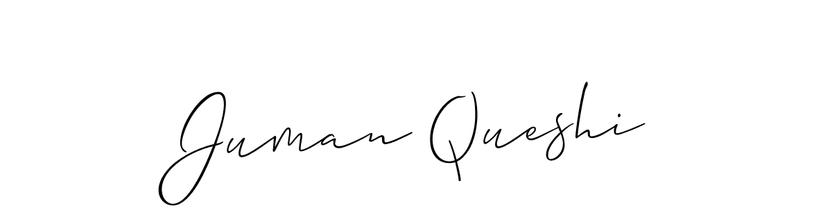 Design your own signature with our free online signature maker. With this signature software, you can create a handwritten (Allison_Script) signature for name Juman Queshi. Juman Queshi signature style 2 images and pictures png