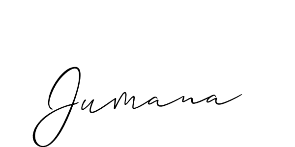 The best way (Allison_Script) to make a short signature is to pick only two or three words in your name. The name Jumana include a total of six letters. For converting this name. Jumana signature style 2 images and pictures png