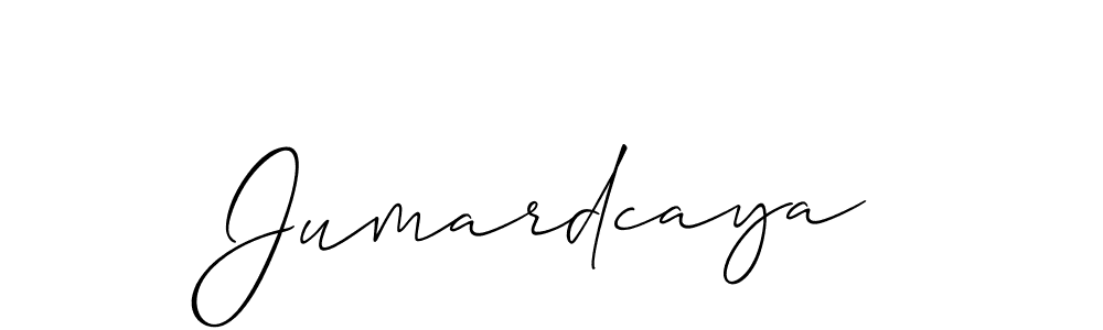 You should practise on your own different ways (Allison_Script) to write your name (Jumardcaya) in signature. don't let someone else do it for you. Jumardcaya signature style 2 images and pictures png