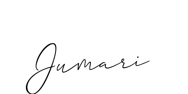 You should practise on your own different ways (Allison_Script) to write your name (Jumari) in signature. don't let someone else do it for you. Jumari signature style 2 images and pictures png