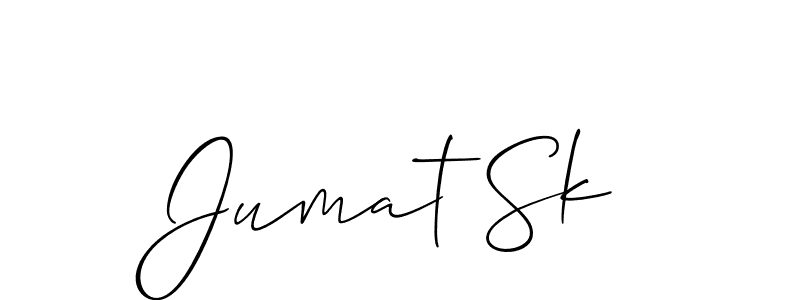 How to make Jumat Sk signature? Allison_Script is a professional autograph style. Create handwritten signature for Jumat Sk name. Jumat Sk signature style 2 images and pictures png