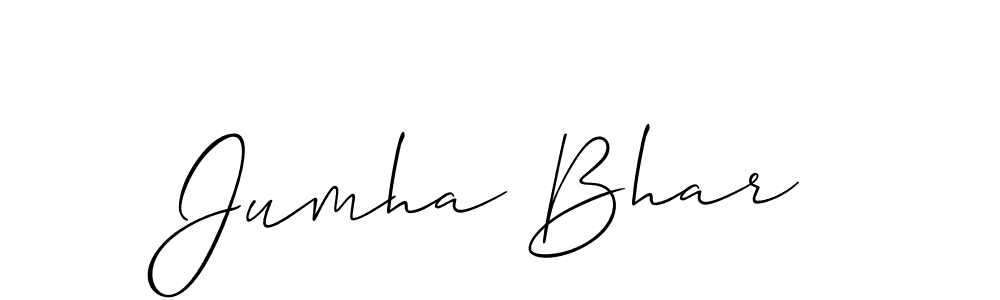 Check out images of Autograph of Jumha Bhar name. Actor Jumha Bhar Signature Style. Allison_Script is a professional sign style online. Jumha Bhar signature style 2 images and pictures png
