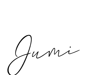 How to make Jumi name signature. Use Allison_Script style for creating short signs online. This is the latest handwritten sign. Jumi signature style 2 images and pictures png