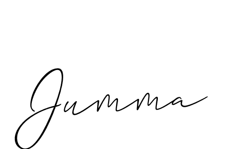 How to make Jumma signature? Allison_Script is a professional autograph style. Create handwritten signature for Jumma name. Jumma signature style 2 images and pictures png