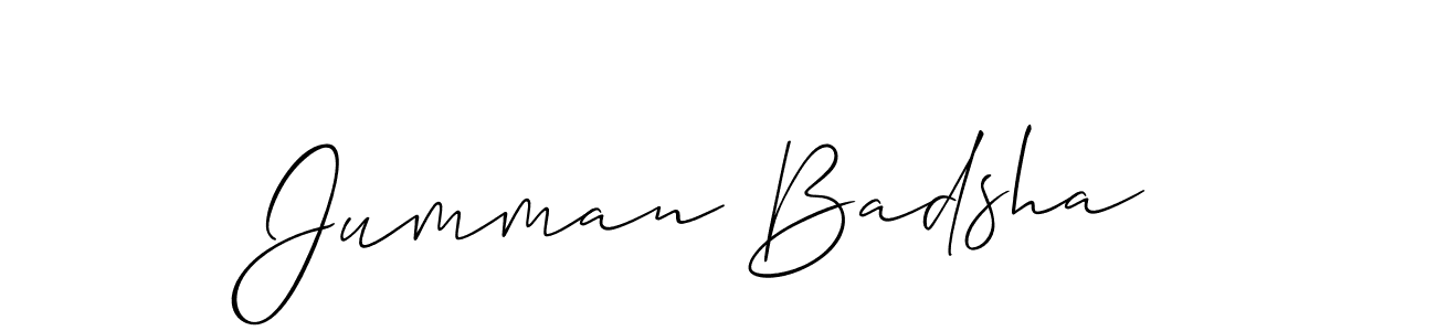 How to make Jumman Badsha name signature. Use Allison_Script style for creating short signs online. This is the latest handwritten sign. Jumman Badsha signature style 2 images and pictures png