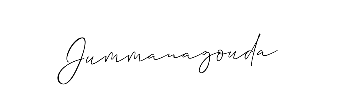 Make a beautiful signature design for name Jummanagouda. With this signature (Allison_Script) style, you can create a handwritten signature for free. Jummanagouda signature style 2 images and pictures png
