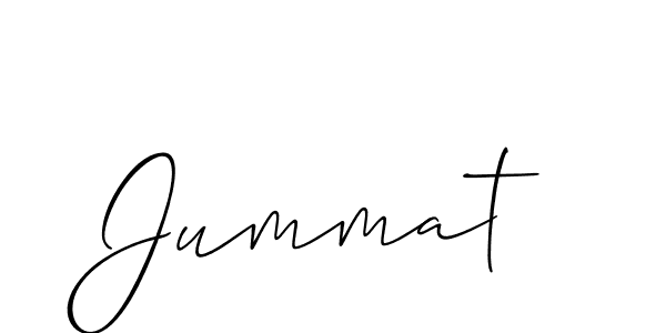 How to make Jummat signature? Allison_Script is a professional autograph style. Create handwritten signature for Jummat name. Jummat signature style 2 images and pictures png
