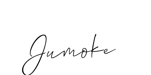 Similarly Allison_Script is the best handwritten signature design. Signature creator online .You can use it as an online autograph creator for name Jumoke. Jumoke signature style 2 images and pictures png