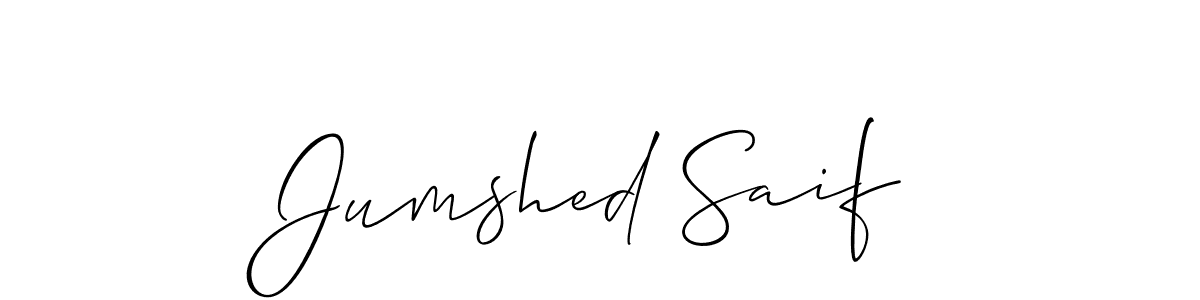 Make a short Jumshed Saif signature style. Manage your documents anywhere anytime using Allison_Script. Create and add eSignatures, submit forms, share and send files easily. Jumshed Saif signature style 2 images and pictures png