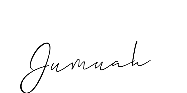 Best and Professional Signature Style for Jumuah. Allison_Script Best Signature Style Collection. Jumuah signature style 2 images and pictures png