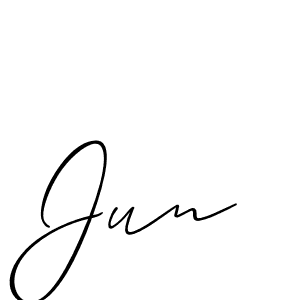 Allison_Script is a professional signature style that is perfect for those who want to add a touch of class to their signature. It is also a great choice for those who want to make their signature more unique. Get Jun name to fancy signature for free. Jun signature style 2 images and pictures png
