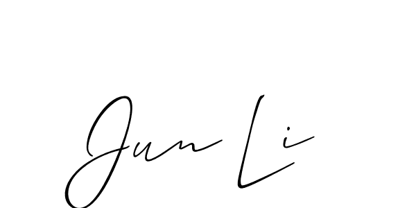 The best way (Allison_Script) to make a short signature is to pick only two or three words in your name. The name Jun Li include a total of six letters. For converting this name. Jun Li signature style 2 images and pictures png