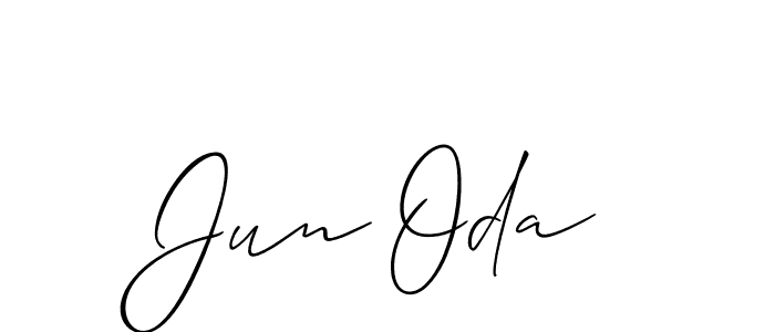 How to make Jun Oda signature? Allison_Script is a professional autograph style. Create handwritten signature for Jun Oda name. Jun Oda signature style 2 images and pictures png