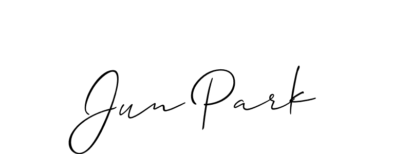 Also You can easily find your signature by using the search form. We will create Jun Park name handwritten signature images for you free of cost using Allison_Script sign style. Jun Park signature style 2 images and pictures png