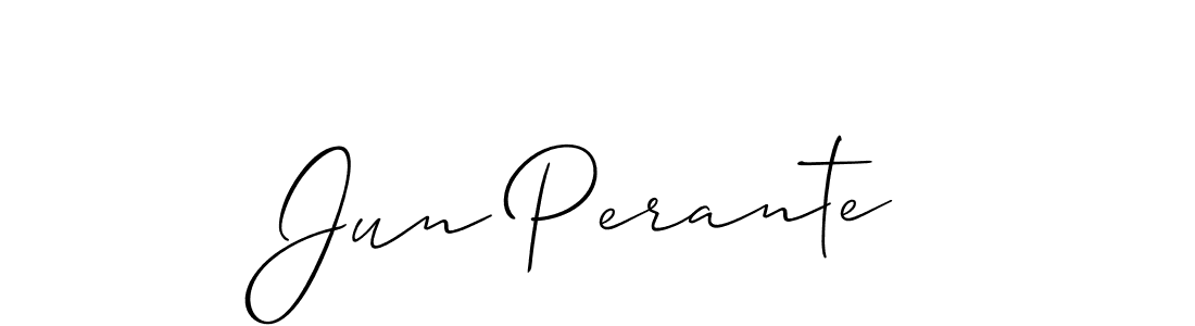 Allison_Script is a professional signature style that is perfect for those who want to add a touch of class to their signature. It is also a great choice for those who want to make their signature more unique. Get Jun Perante name to fancy signature for free. Jun Perante signature style 2 images and pictures png