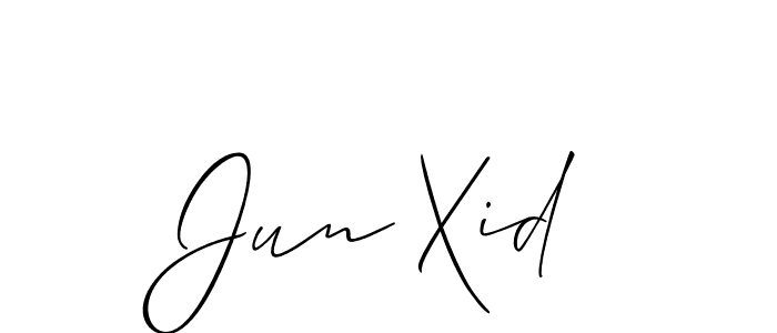 How to Draw Jun Xid signature style? Allison_Script is a latest design signature styles for name Jun Xid. Jun Xid signature style 2 images and pictures png