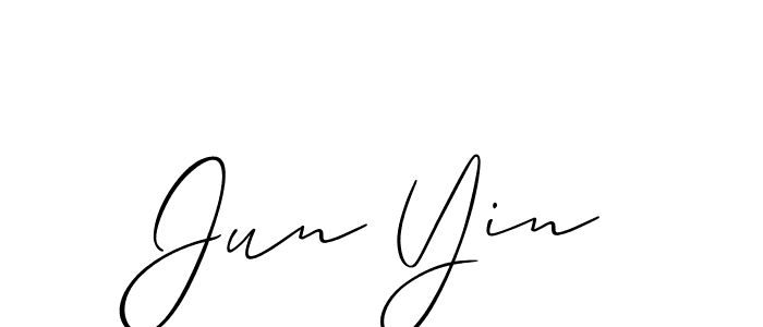 How to Draw Jun Yin signature style? Allison_Script is a latest design signature styles for name Jun Yin. Jun Yin signature style 2 images and pictures png