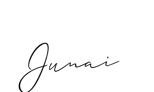 How to make Junai signature? Allison_Script is a professional autograph style. Create handwritten signature for Junai name. Junai signature style 2 images and pictures png