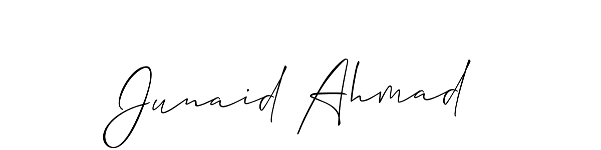 Junaid Ahmad stylish signature style. Best Handwritten Sign (Allison_Script) for my name. Handwritten Signature Collection Ideas for my name Junaid Ahmad. Junaid Ahmad signature style 2 images and pictures png