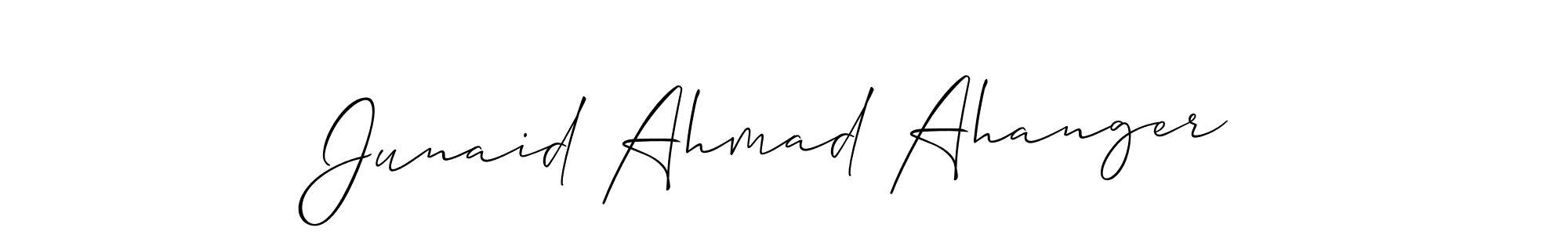 This is the best signature style for the Junaid Ahmad Ahanger name. Also you like these signature font (Allison_Script). Mix name signature. Junaid Ahmad Ahanger signature style 2 images and pictures png