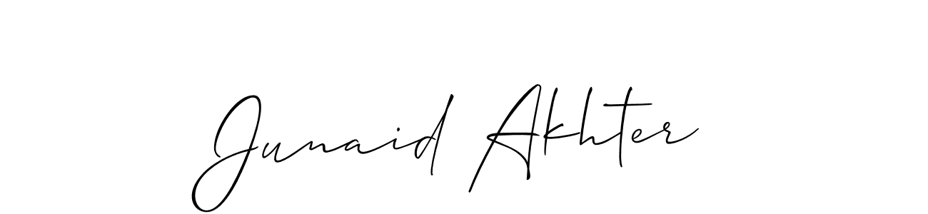 It looks lik you need a new signature style for name Junaid Akhter. Design unique handwritten (Allison_Script) signature with our free signature maker in just a few clicks. Junaid Akhter signature style 2 images and pictures png
