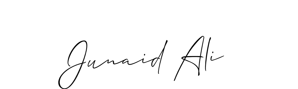 Make a beautiful signature design for name Junaid Ali. With this signature (Allison_Script) style, you can create a handwritten signature for free. Junaid Ali signature style 2 images and pictures png