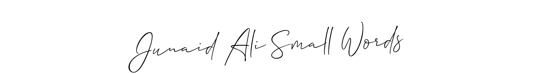 Junaid Ali Small Words stylish signature style. Best Handwritten Sign (Allison_Script) for my name. Handwritten Signature Collection Ideas for my name Junaid Ali Small Words. Junaid Ali Small Words signature style 2 images and pictures png