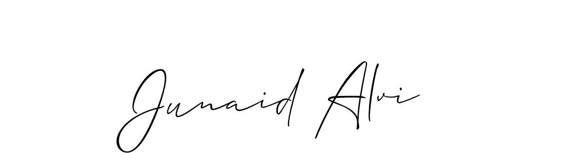 How to make Junaid Alvi signature? Allison_Script is a professional autograph style. Create handwritten signature for Junaid Alvi name. Junaid Alvi signature style 2 images and pictures png