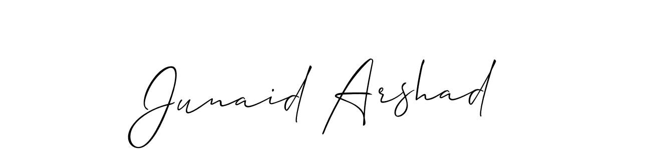 Similarly Allison_Script is the best handwritten signature design. Signature creator online .You can use it as an online autograph creator for name Junaid Arshad. Junaid Arshad signature style 2 images and pictures png