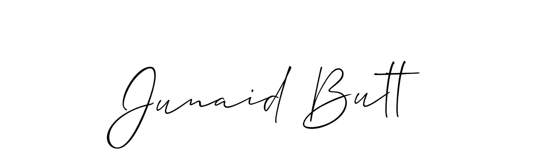 Design your own signature with our free online signature maker. With this signature software, you can create a handwritten (Allison_Script) signature for name Junaid Butt. Junaid Butt signature style 2 images and pictures png