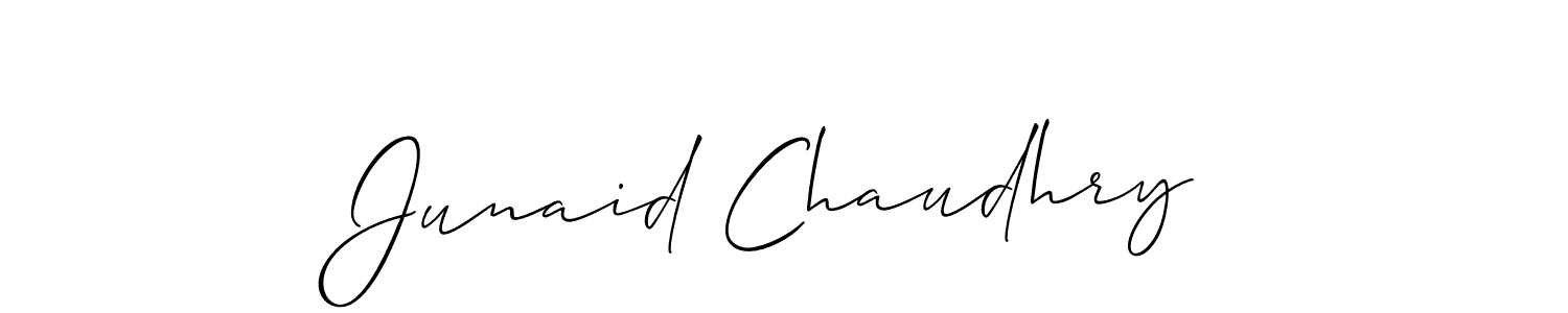 You should practise on your own different ways (Allison_Script) to write your name (Junaid Chaudhry) in signature. don't let someone else do it for you. Junaid Chaudhry signature style 2 images and pictures png