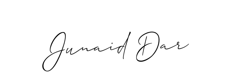 Design your own signature with our free online signature maker. With this signature software, you can create a handwritten (Allison_Script) signature for name Junaid Dar. Junaid Dar signature style 2 images and pictures png