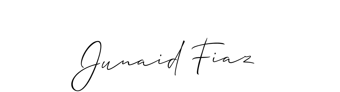 Use a signature maker to create a handwritten signature online. With this signature software, you can design (Allison_Script) your own signature for name Junaid Fiaz. Junaid Fiaz signature style 2 images and pictures png