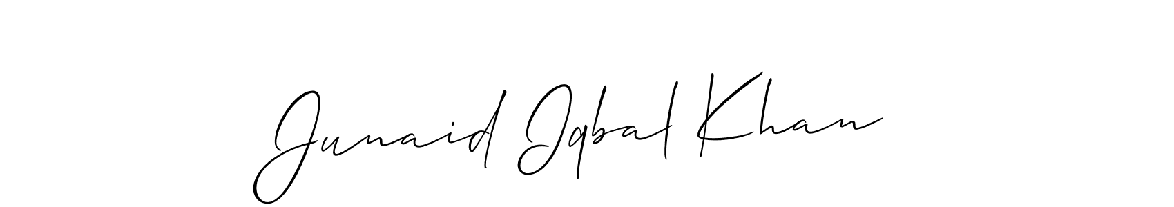 Junaid Iqbal Khan stylish signature style. Best Handwritten Sign (Allison_Script) for my name. Handwritten Signature Collection Ideas for my name Junaid Iqbal Khan. Junaid Iqbal Khan signature style 2 images and pictures png