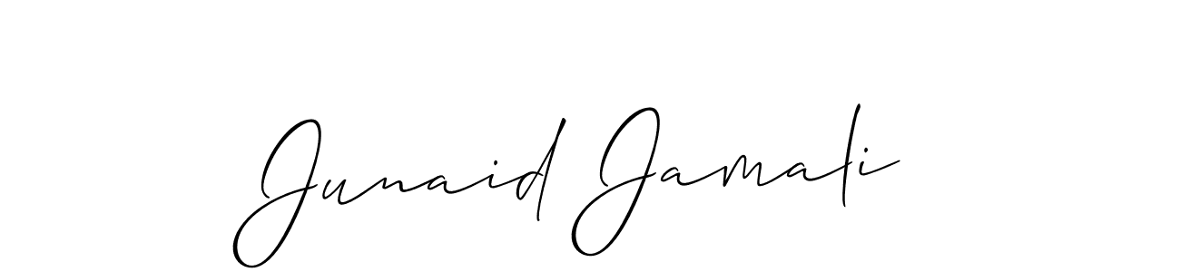 Make a beautiful signature design for name Junaid Jamali. With this signature (Allison_Script) style, you can create a handwritten signature for free. Junaid Jamali signature style 2 images and pictures png