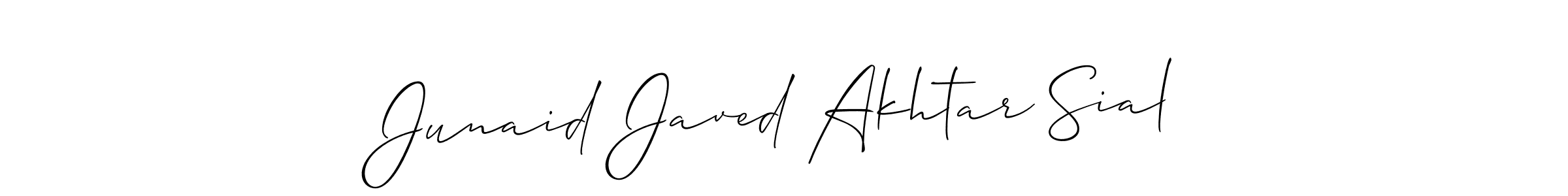 This is the best signature style for the Junaid Javed Akhtar Sial name. Also you like these signature font (Allison_Script). Mix name signature. Junaid Javed Akhtar Sial signature style 2 images and pictures png