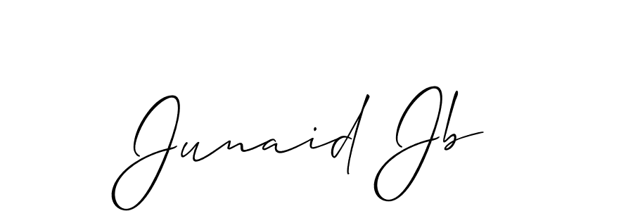 if you are searching for the best signature style for your name Junaid Jb. so please give up your signature search. here we have designed multiple signature styles  using Allison_Script. Junaid Jb signature style 2 images and pictures png