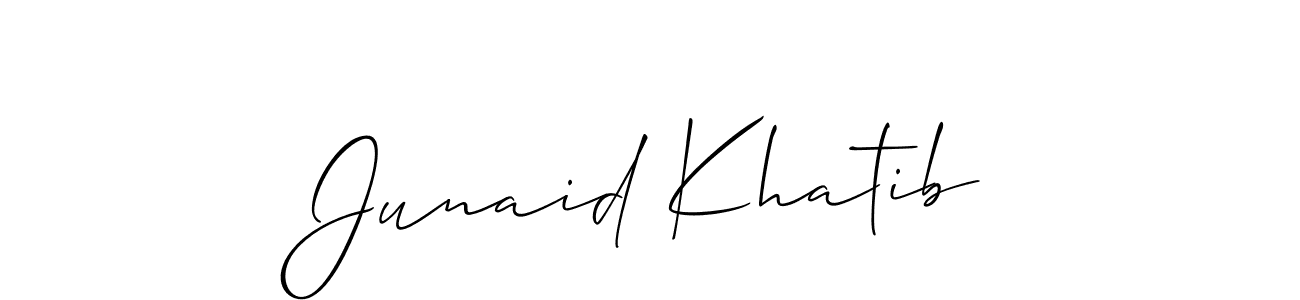 Junaid Khatib stylish signature style. Best Handwritten Sign (Allison_Script) for my name. Handwritten Signature Collection Ideas for my name Junaid Khatib. Junaid Khatib signature style 2 images and pictures png