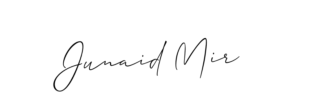 How to Draw Junaid Mir signature style? Allison_Script is a latest design signature styles for name Junaid Mir. Junaid Mir signature style 2 images and pictures png