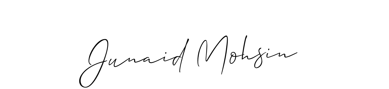Make a beautiful signature design for name Junaid Mohsin. With this signature (Allison_Script) style, you can create a handwritten signature for free. Junaid Mohsin signature style 2 images and pictures png