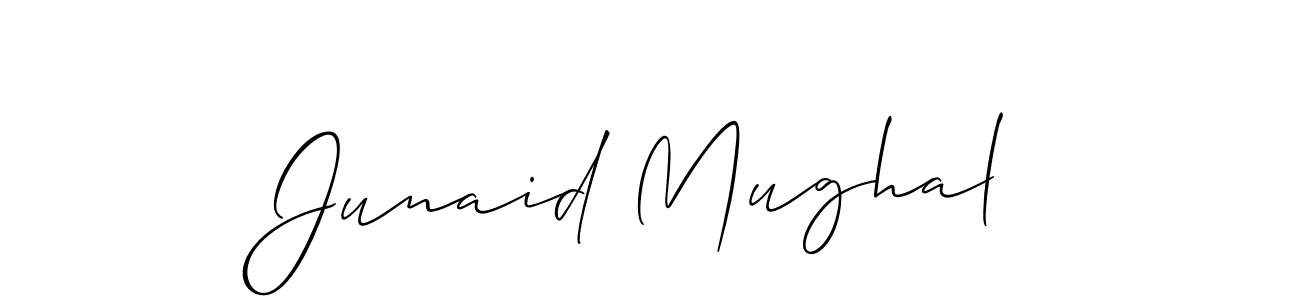 Also we have Junaid Mughal name is the best signature style. Create professional handwritten signature collection using Allison_Script autograph style. Junaid Mughal signature style 2 images and pictures png