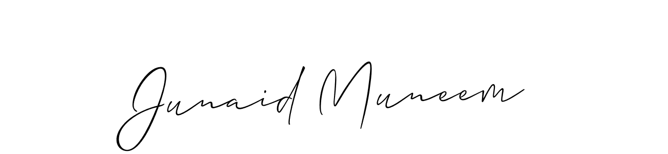 Best and Professional Signature Style for Junaid Muneem. Allison_Script Best Signature Style Collection. Junaid Muneem signature style 2 images and pictures png