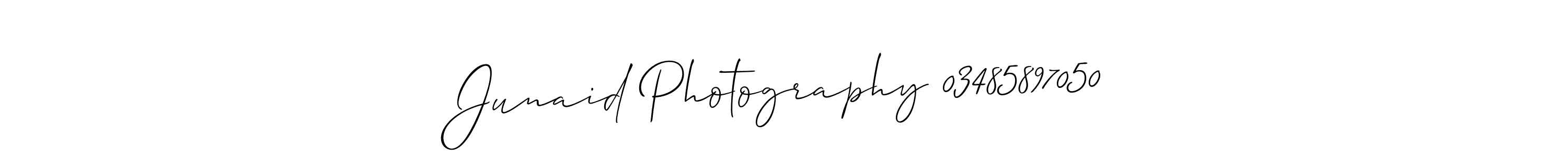 Design your own signature with our free online signature maker. With this signature software, you can create a handwritten (Allison_Script) signature for name Junaid Photography 03485897050. Junaid Photography 03485897050 signature style 2 images and pictures png