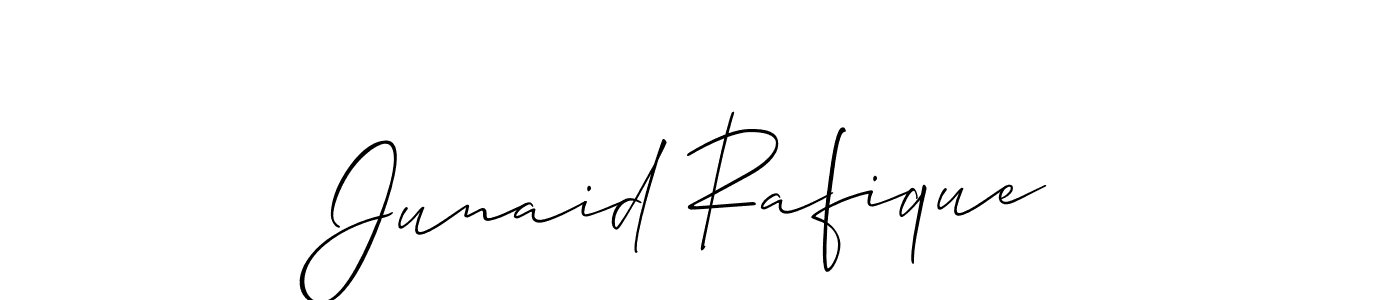 Use a signature maker to create a handwritten signature online. With this signature software, you can design (Allison_Script) your own signature for name Junaid Rafique. Junaid Rafique signature style 2 images and pictures png