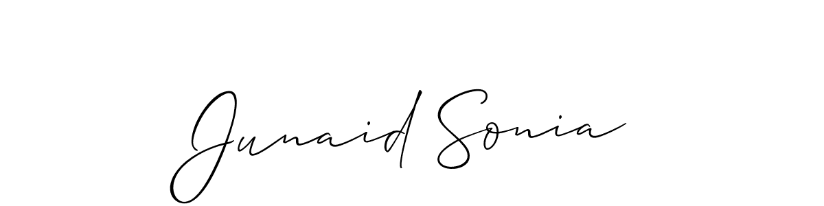 Best and Professional Signature Style for Junaid Sonia. Allison_Script Best Signature Style Collection. Junaid Sonia signature style 2 images and pictures png